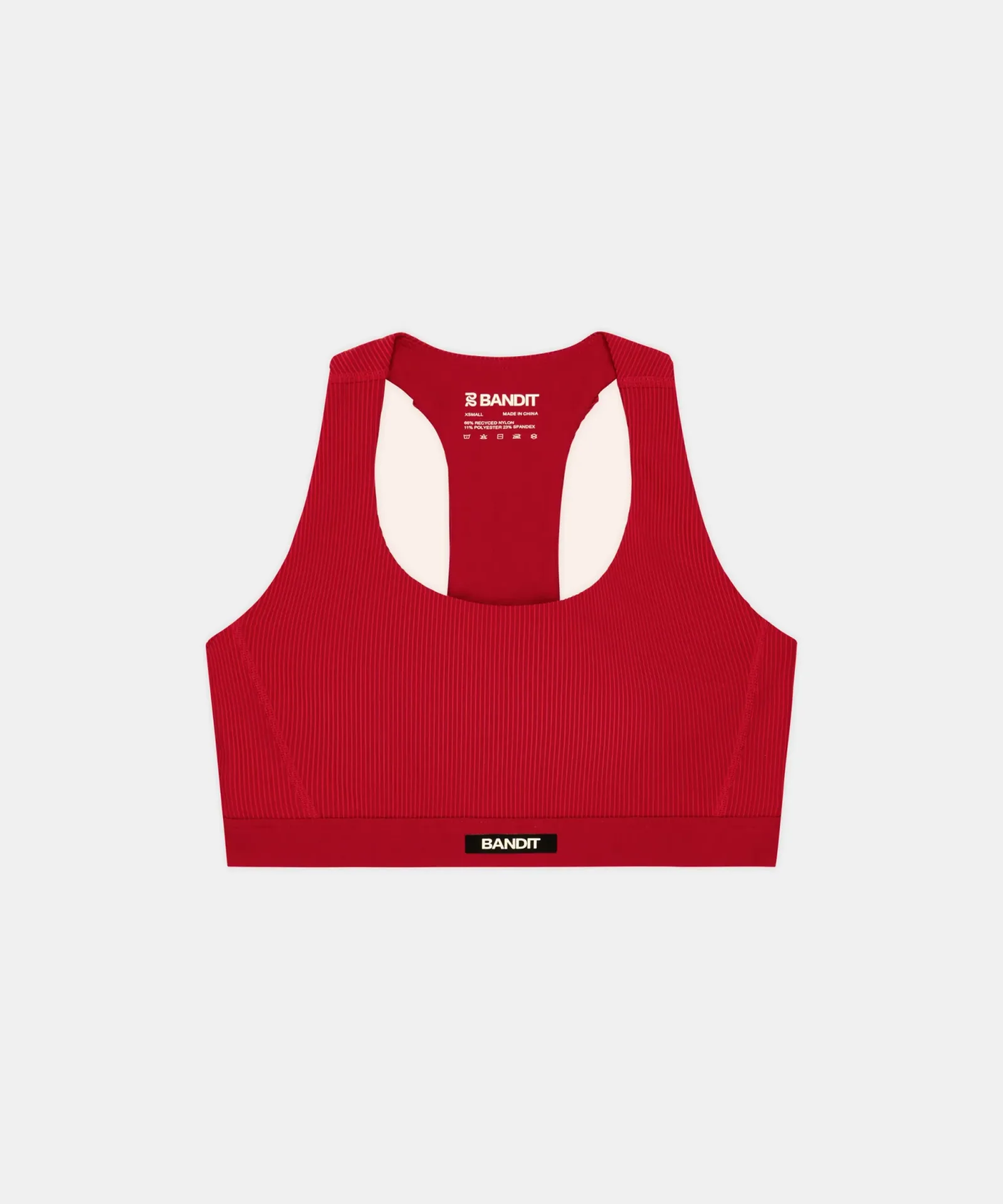 Women's Striped Cadence™ Scoop Neck T-Back Run Bra – Oxide Red / Signal Red
