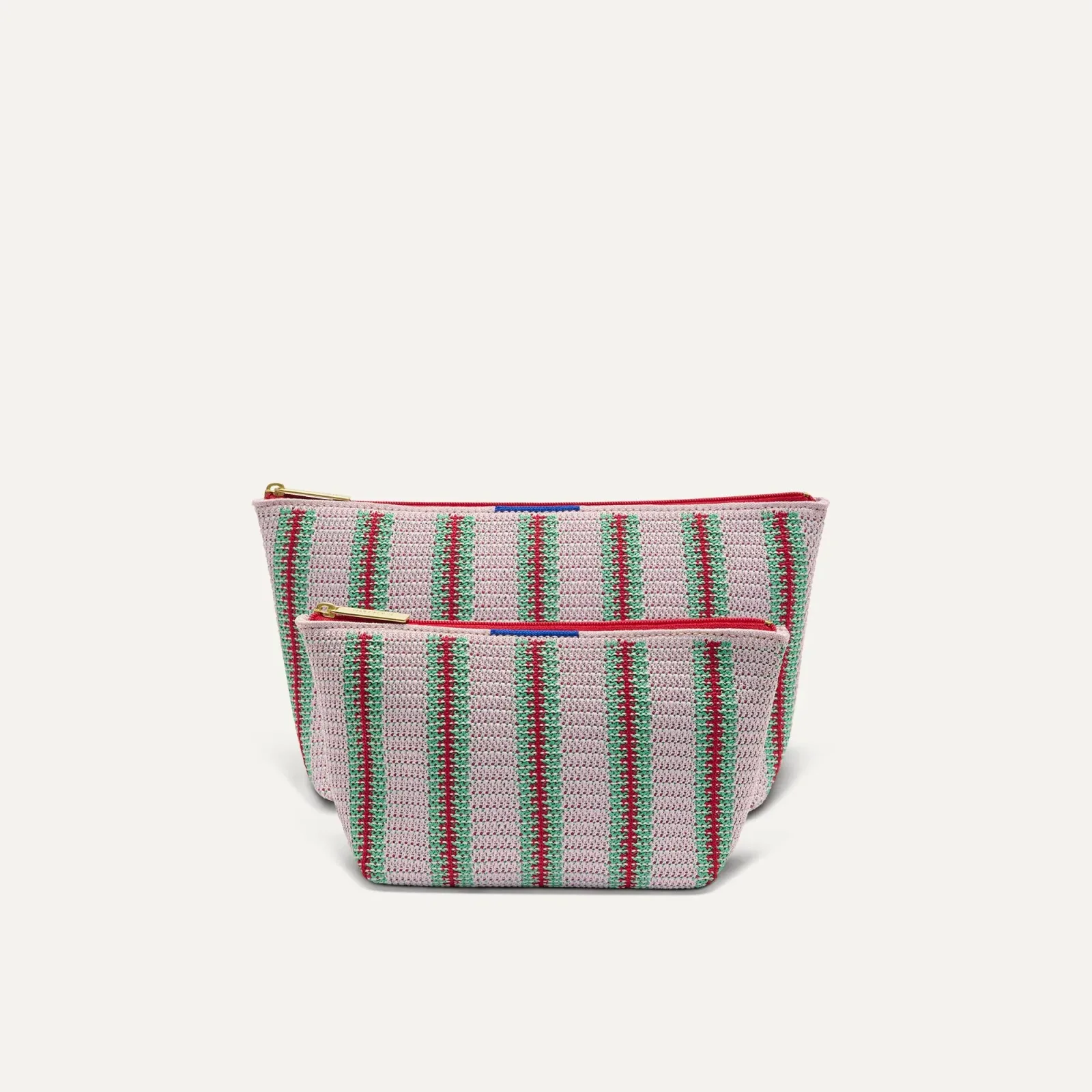 The Travel Pouch Set – Watermelon Market Stripe