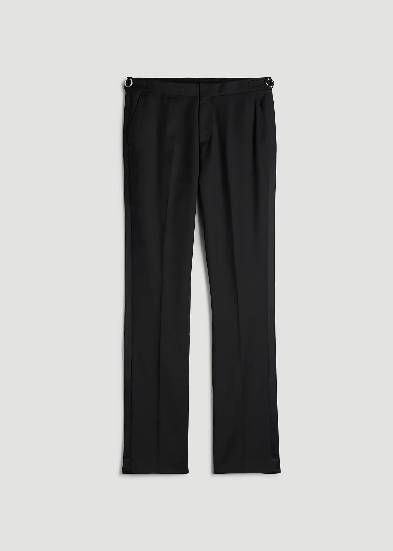 Tuxedo Trousers with Adjustable Waist for Tall Men in Black