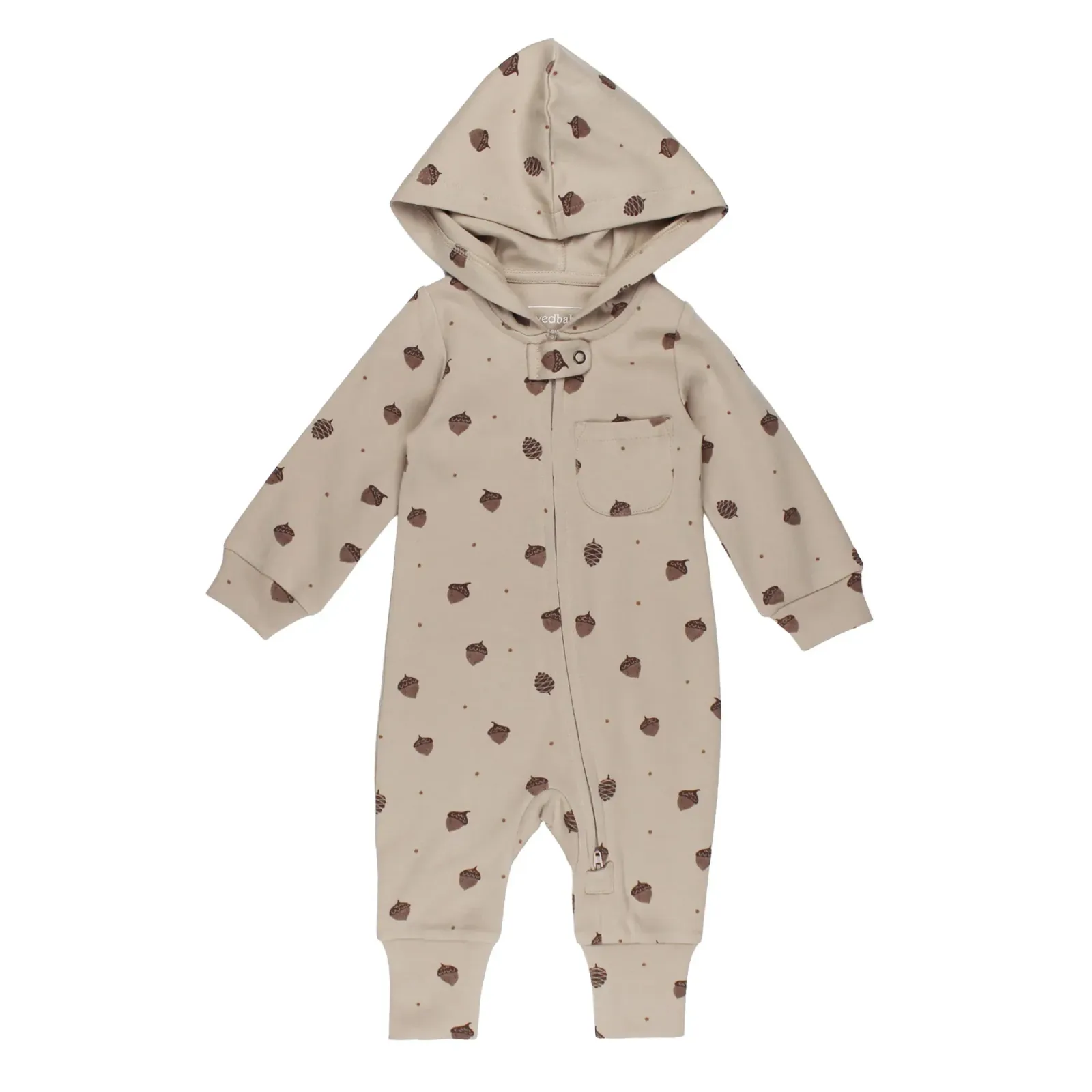 Little Acorn – Organic Hooded Zipper Romper
