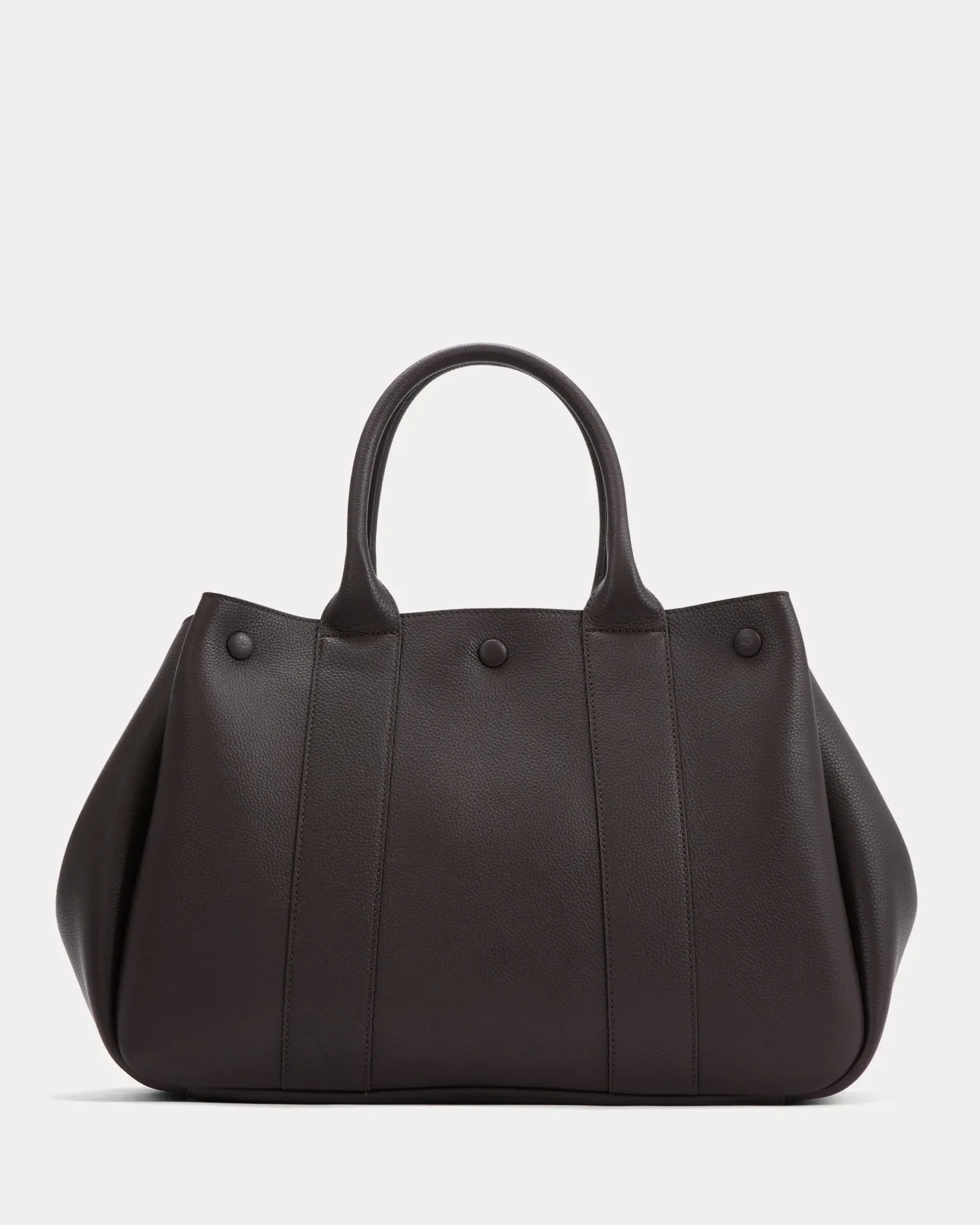 Leather Boxy Tote – Chocolate Pebble Leather
