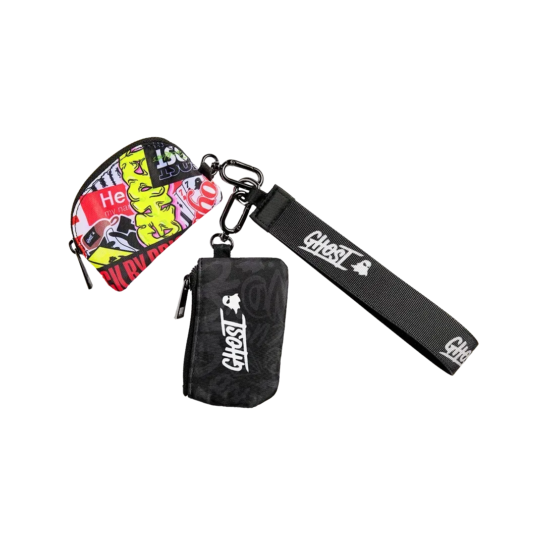 GHOST® DUAL POUCH KEYCHAIN – BLACK
