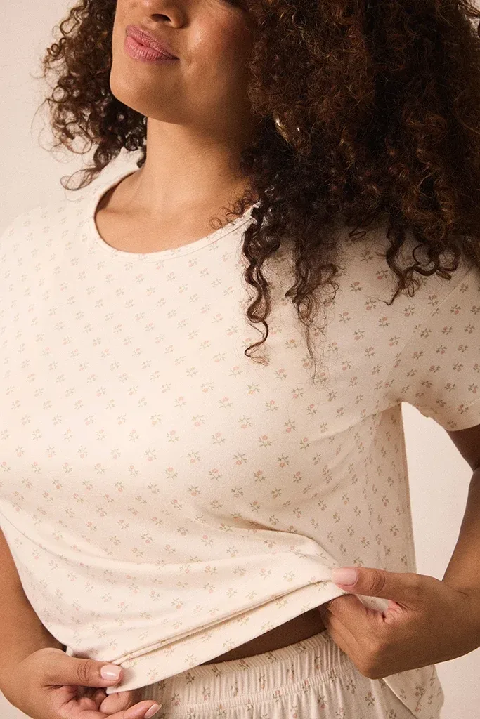 Blush Floret Short-Sleeve Women’s Sleep Set