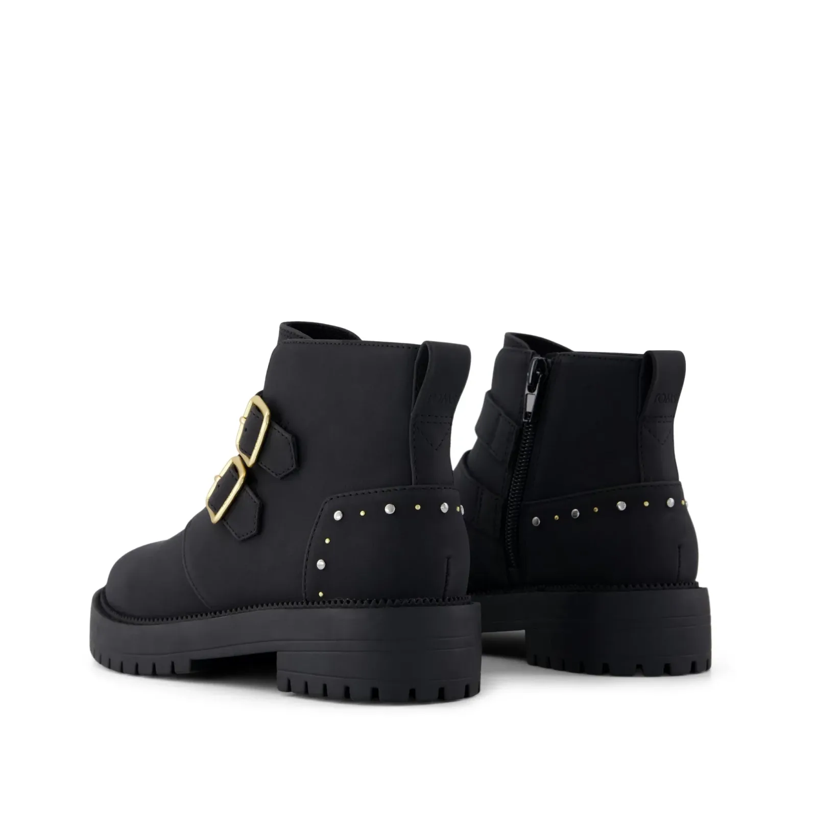 Black Nubuck Faux Leather w/ Studs Simone Kids Boot