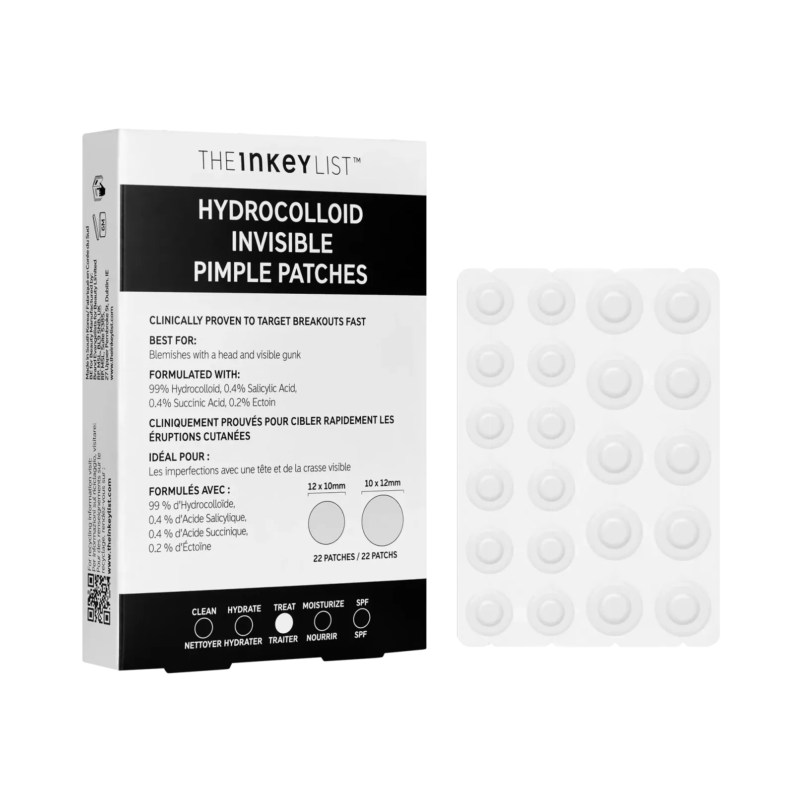 Hydrocolloid Invisible Pimple Patches – Pack of 22