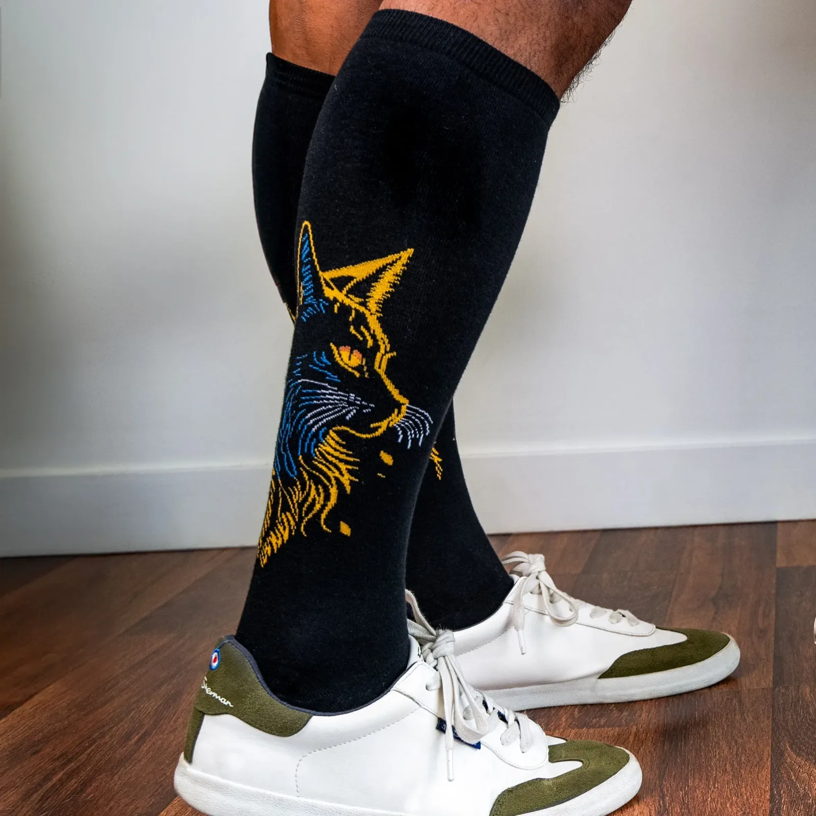 Night Cat Stretch-It Knee High Socks