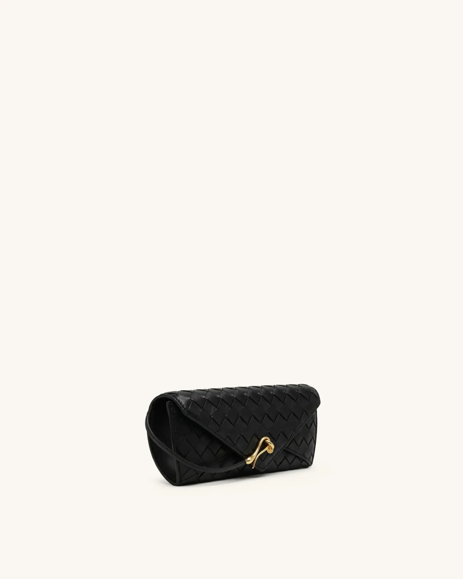Celeste Woven Textured Glasses Case – Black