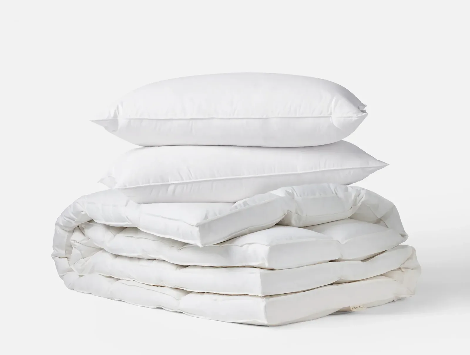Down Featherbed + Down Feather Pillows Bundle