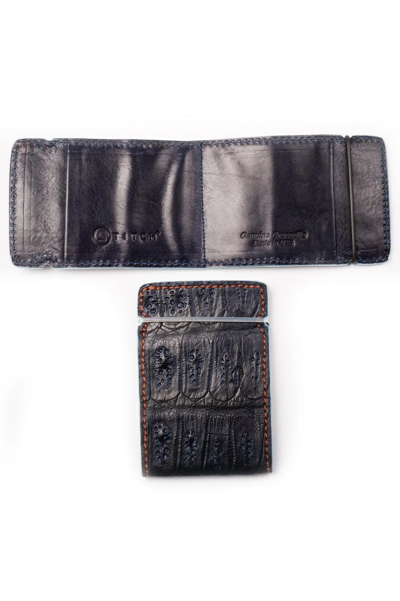 Caiman Crocodile Leather Wallet