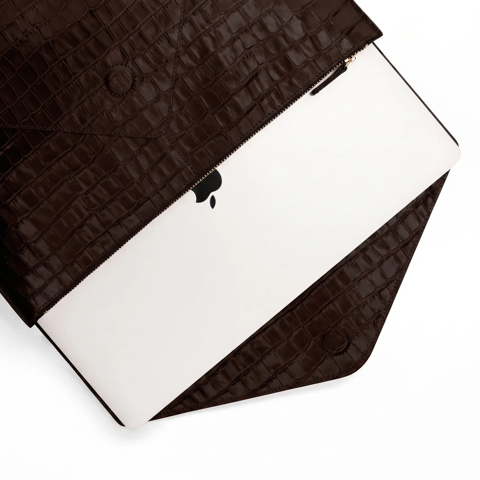 Laptop Envelope Organizer Brown Croc