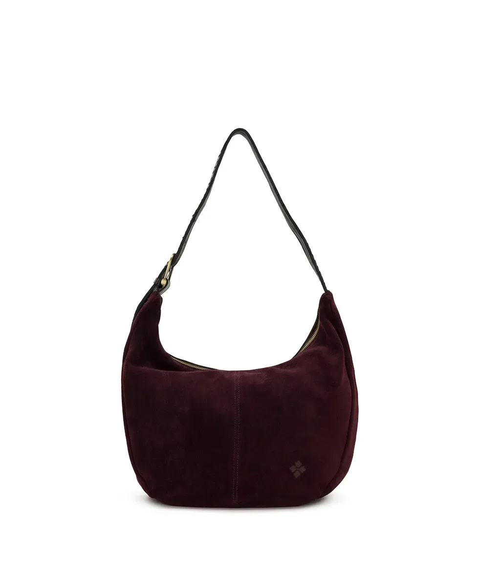 Lou Hobo – Suede Leather – Plum