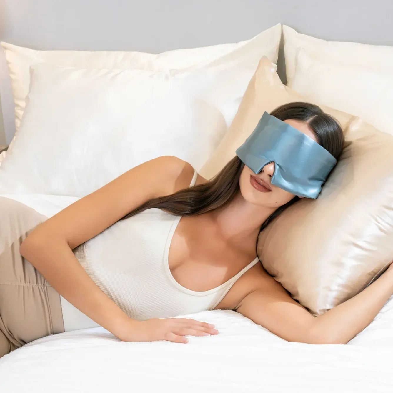 Sleep Mask – Ash Blue – Weighted