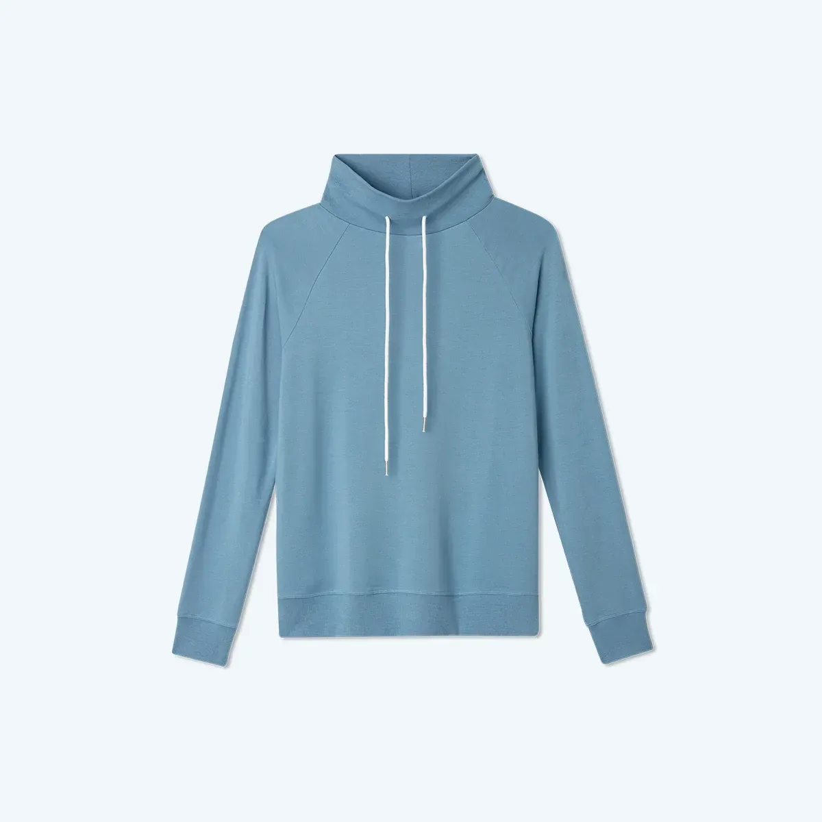 The Softest French Terry Funnel Neck Pullover – Blue Horizon