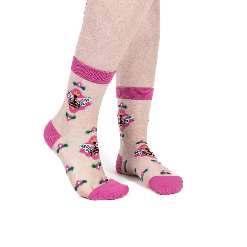 Beehive Yourself Sheer Crew Socks
