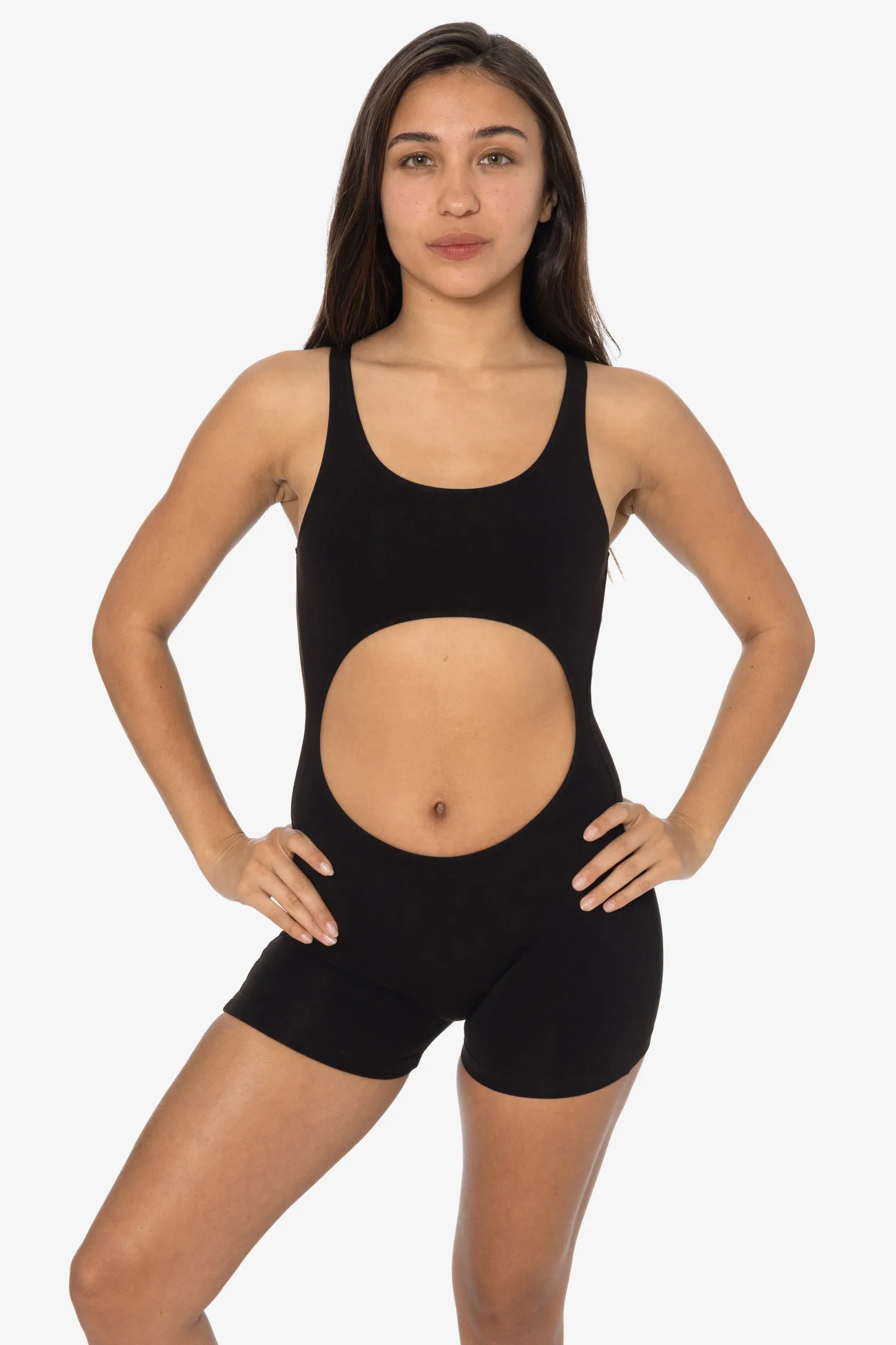 8303GD-SH – Garment Dye Cutout Short Biketard