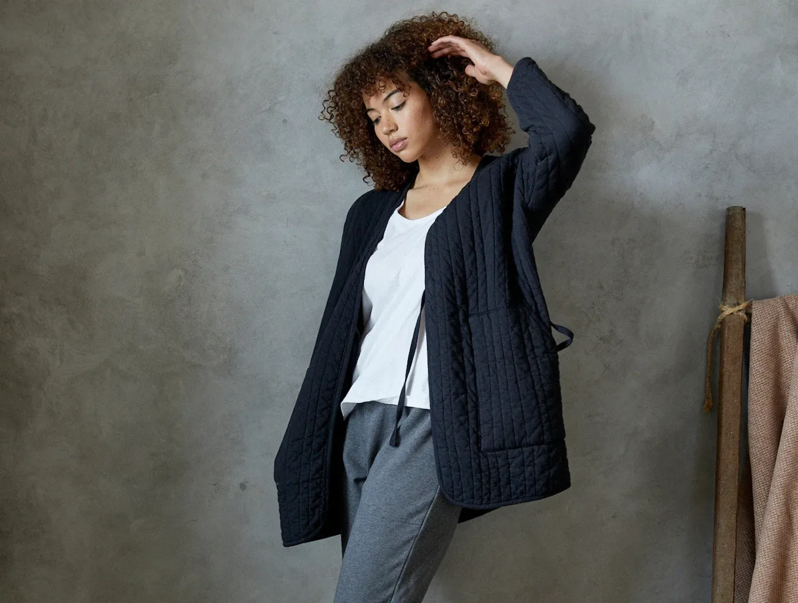 Women's Olema Organic Quilted House Robe – Renewed