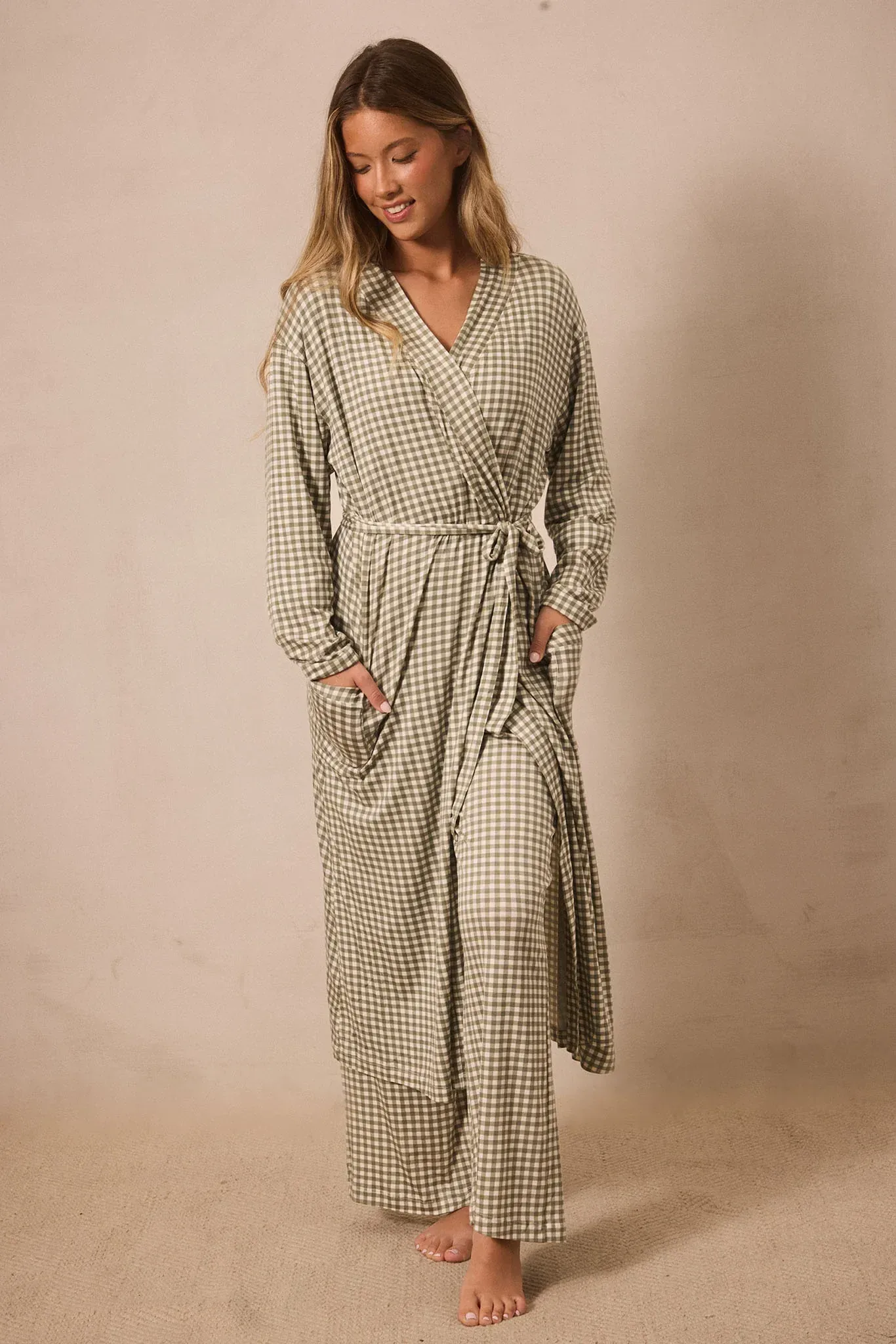 Green Gingham Robe