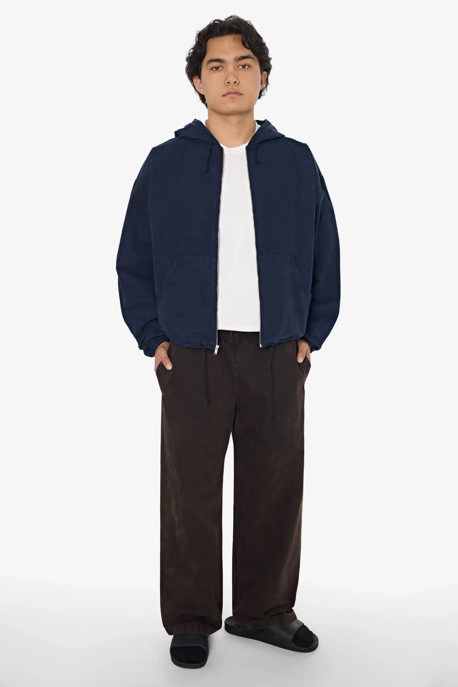 RJC410GD – Cotton Poplin Zip-Up Hooded Jacket