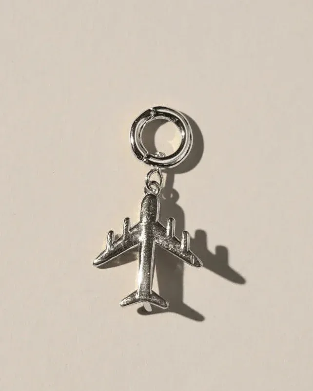 Silver Airplane Charm