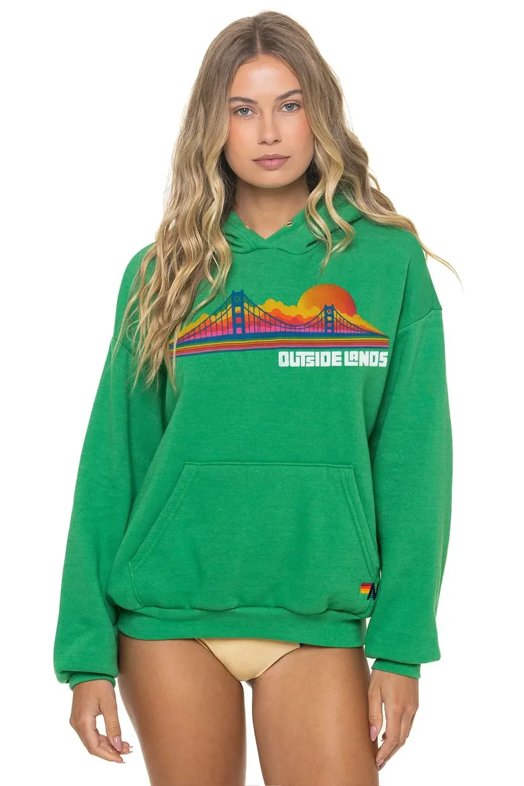 Outside Lands 2026 Relaxed Pullover Hoodie – Kelly Green