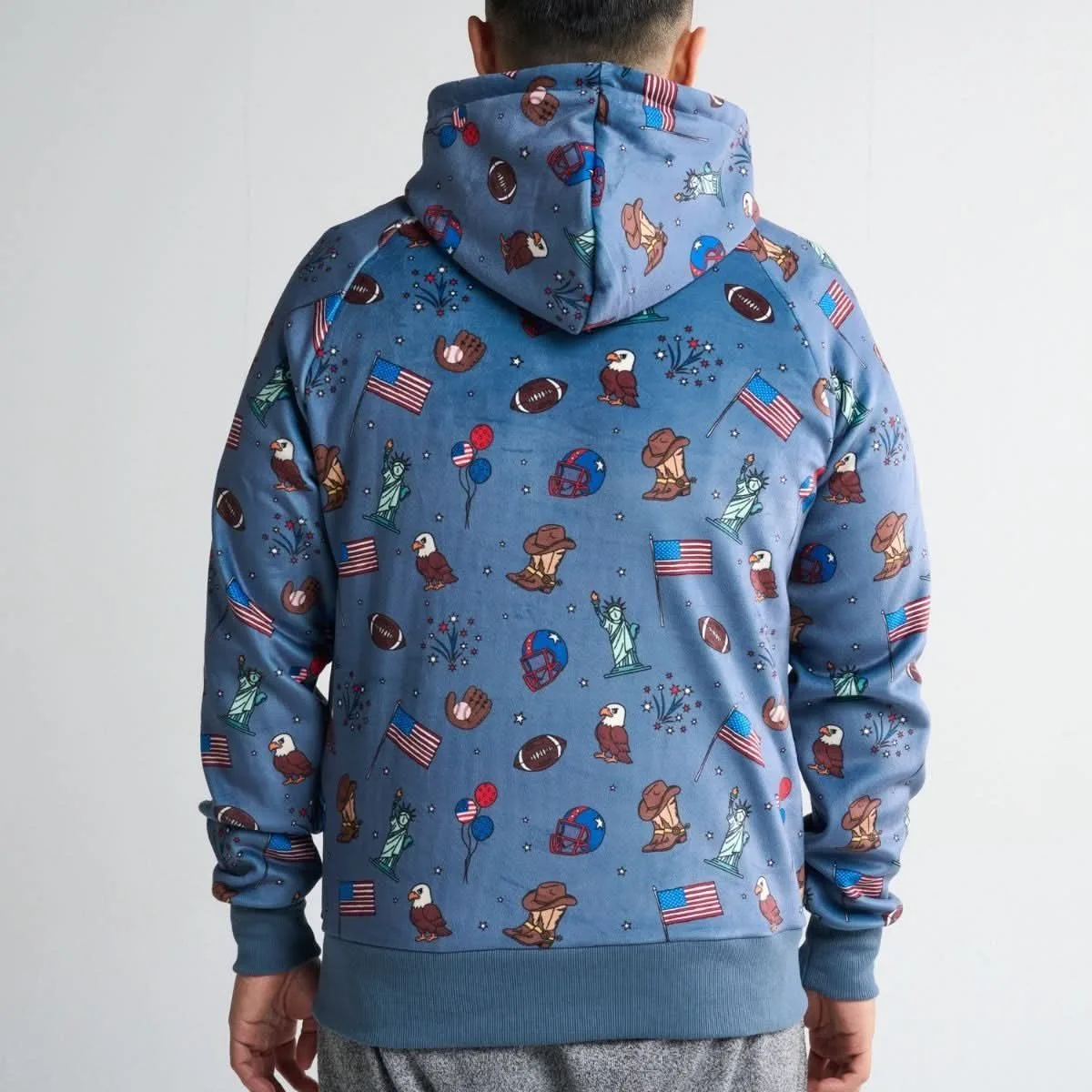 The USA Human Hoodie – Blue