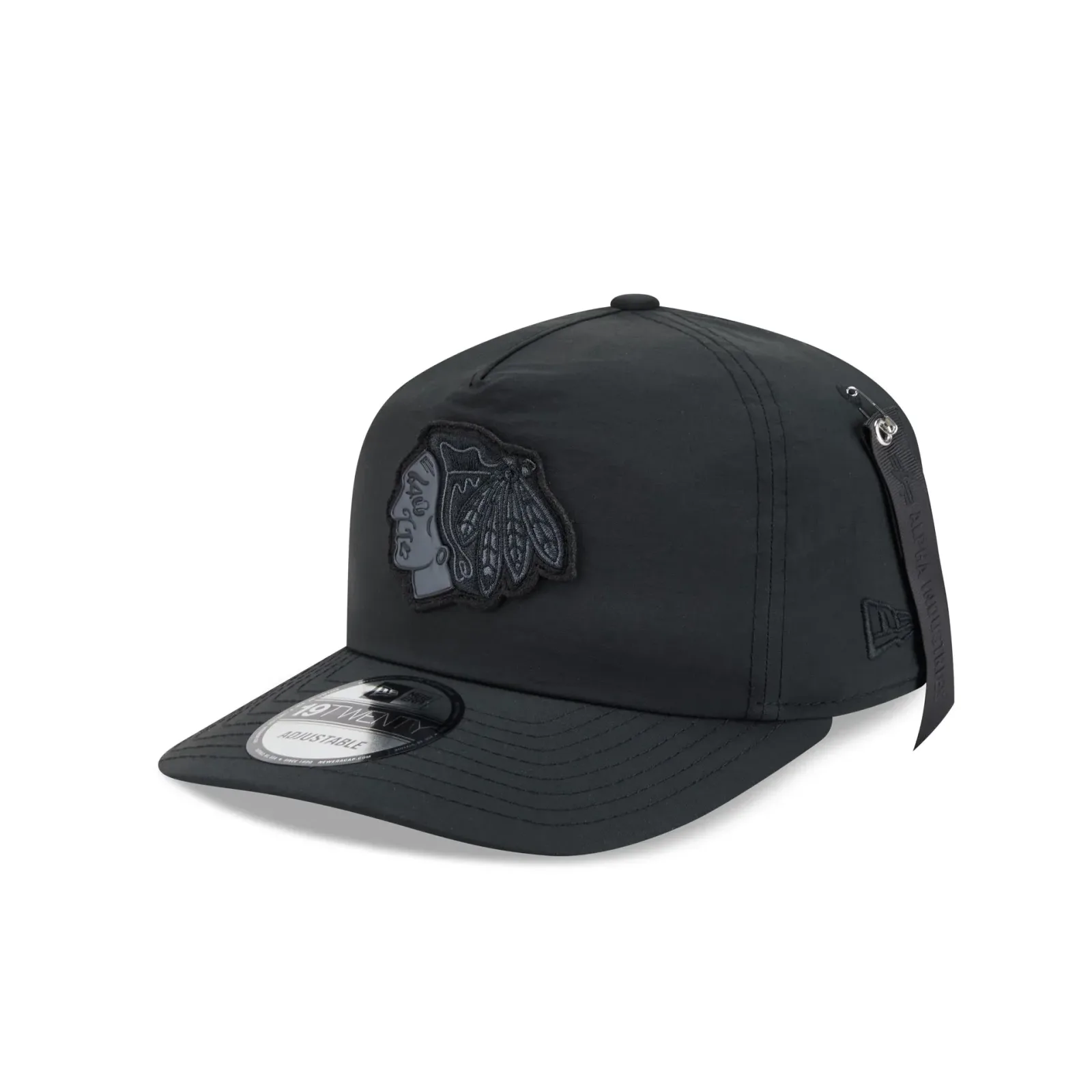 Alpha Industries x Chicago Blackhawks Black 19TWENTY Adjustable Hat