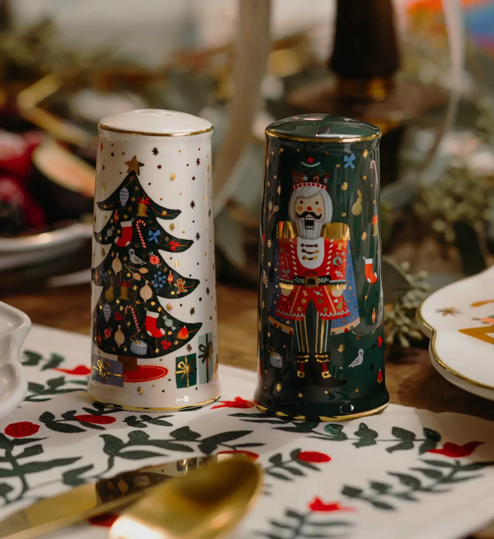 Porcelain Salt & Pepper Shaker Set – Nutcracker