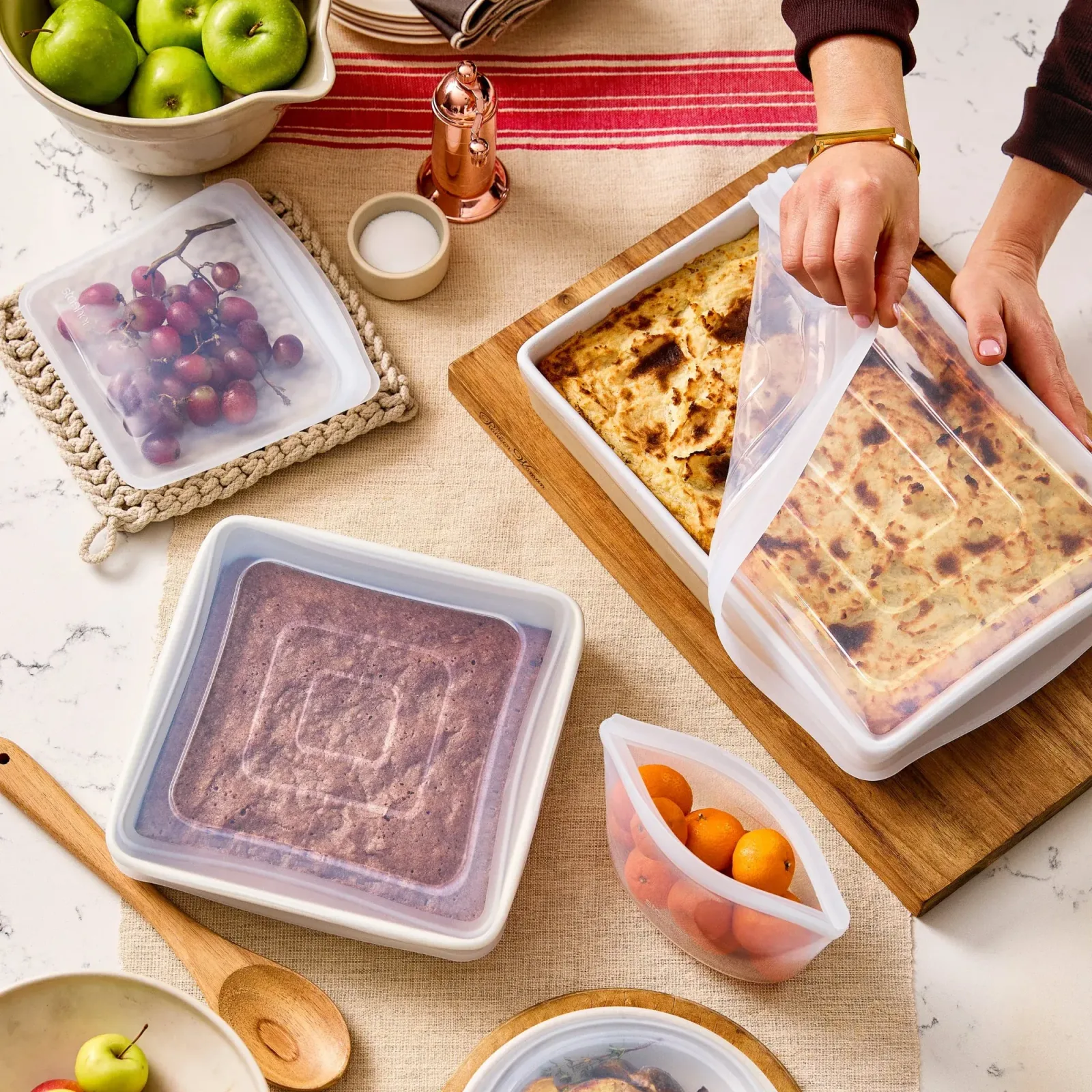 Rectangle Stretch Lids 2-Pack