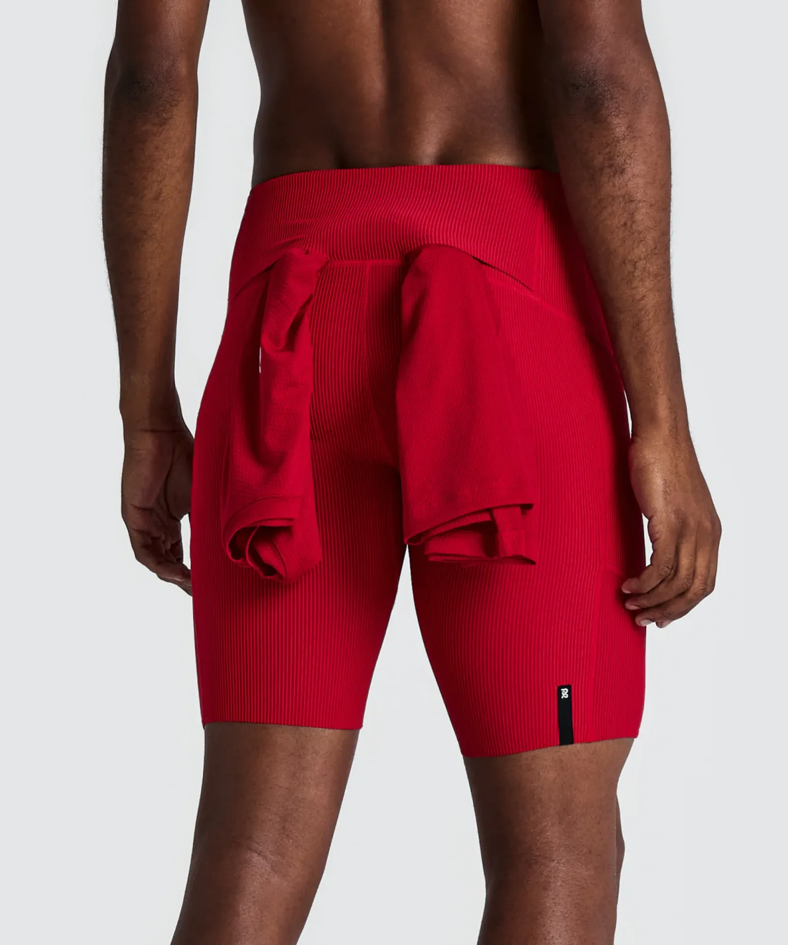 Men's Striped Cadence™ Half Tights – Oxide Red / Signal Red