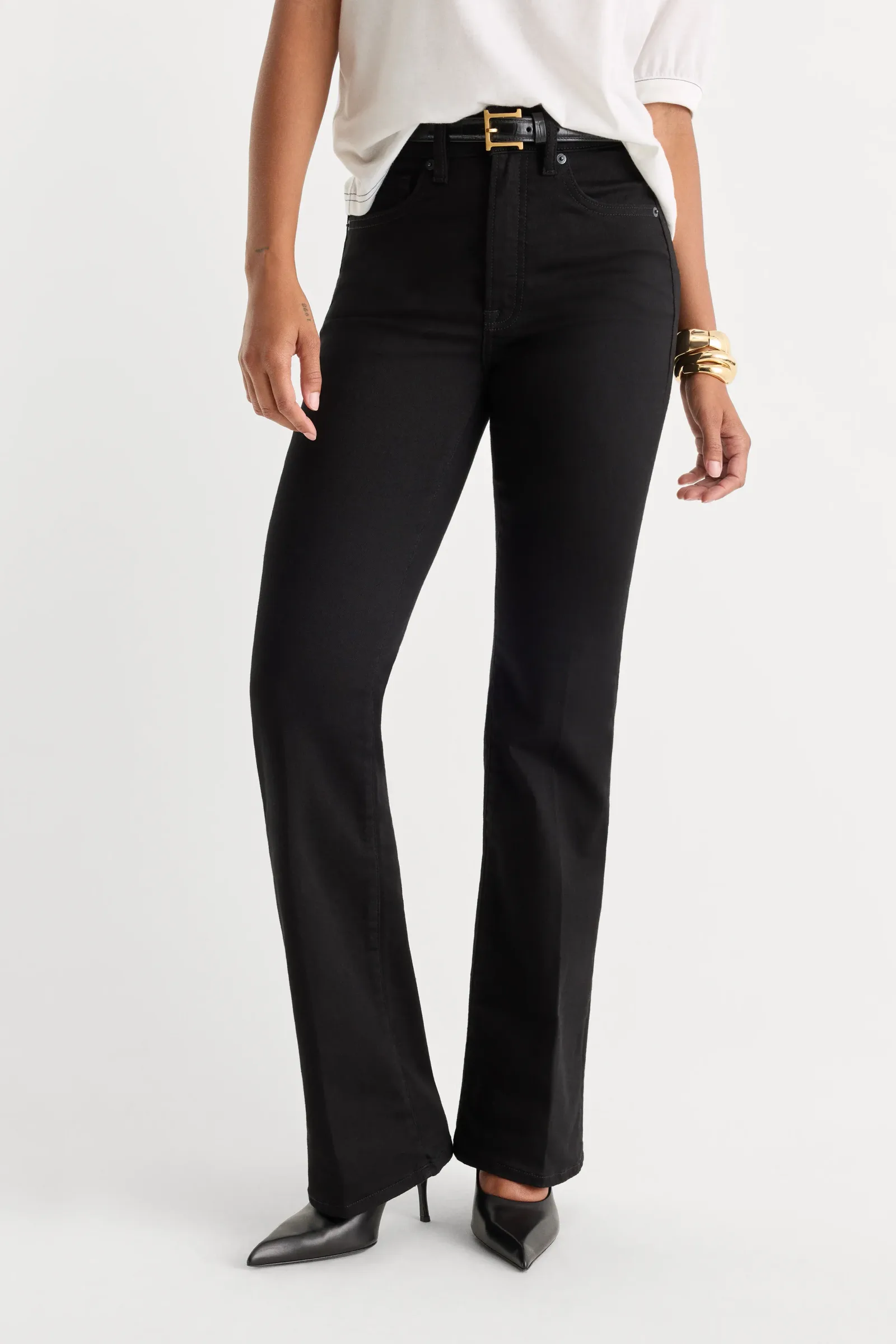 ALWAYS FITS GOOD PETITE BOOTCUT JEANS – BLACK001