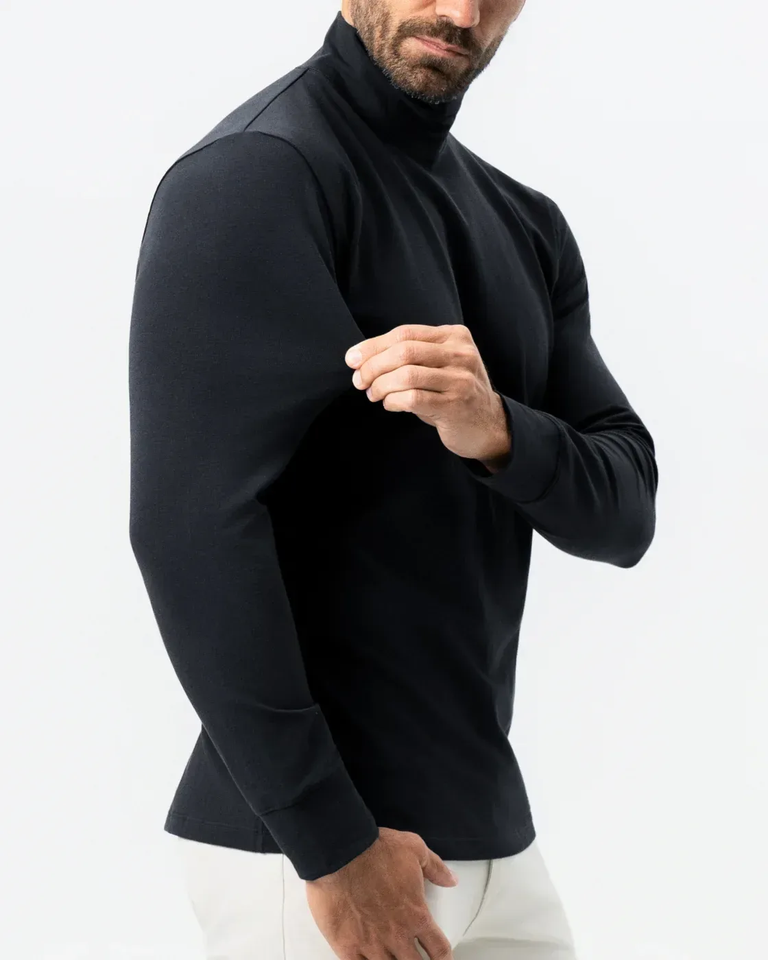 Mock Turtleneck – Black