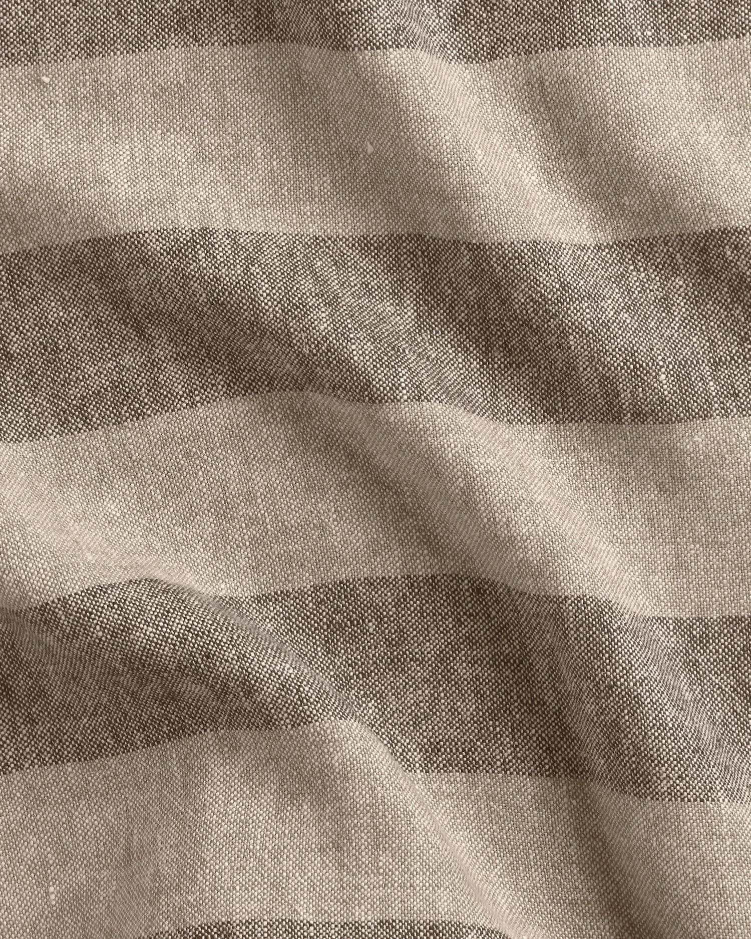 Vintage Linen Body Pillow Cover (Bone and Warm Grey Stripe)