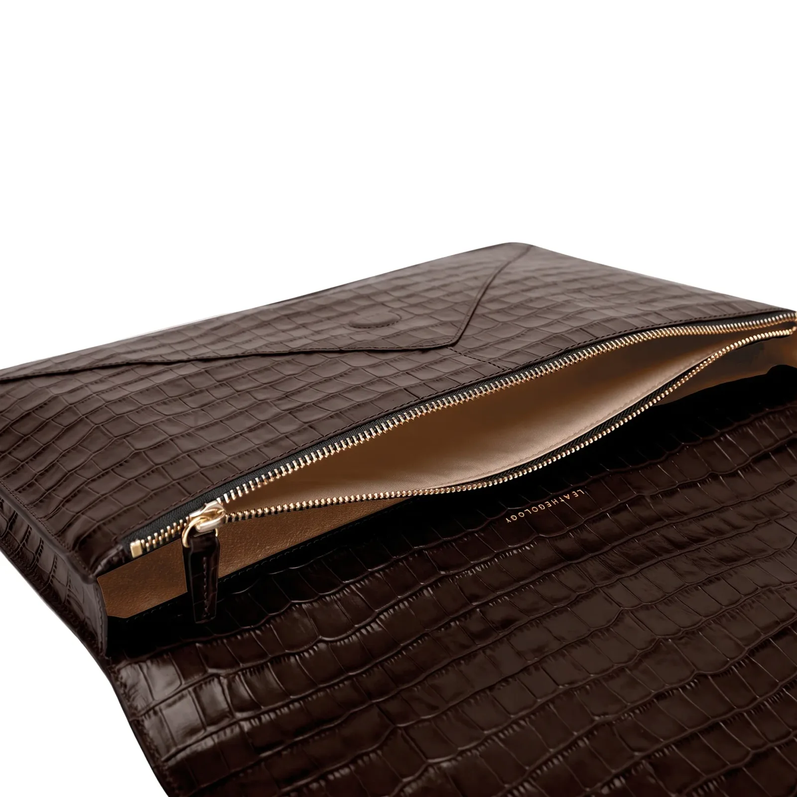 Laptop Envelope Organizer Brown Croc