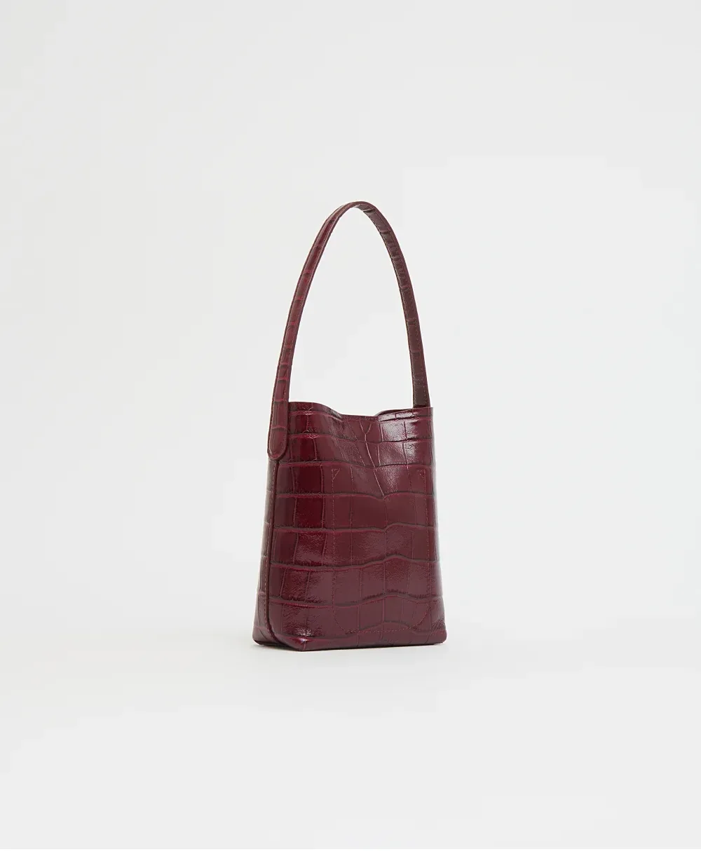 Mini Everyday Cabas – Oxblood Croc
