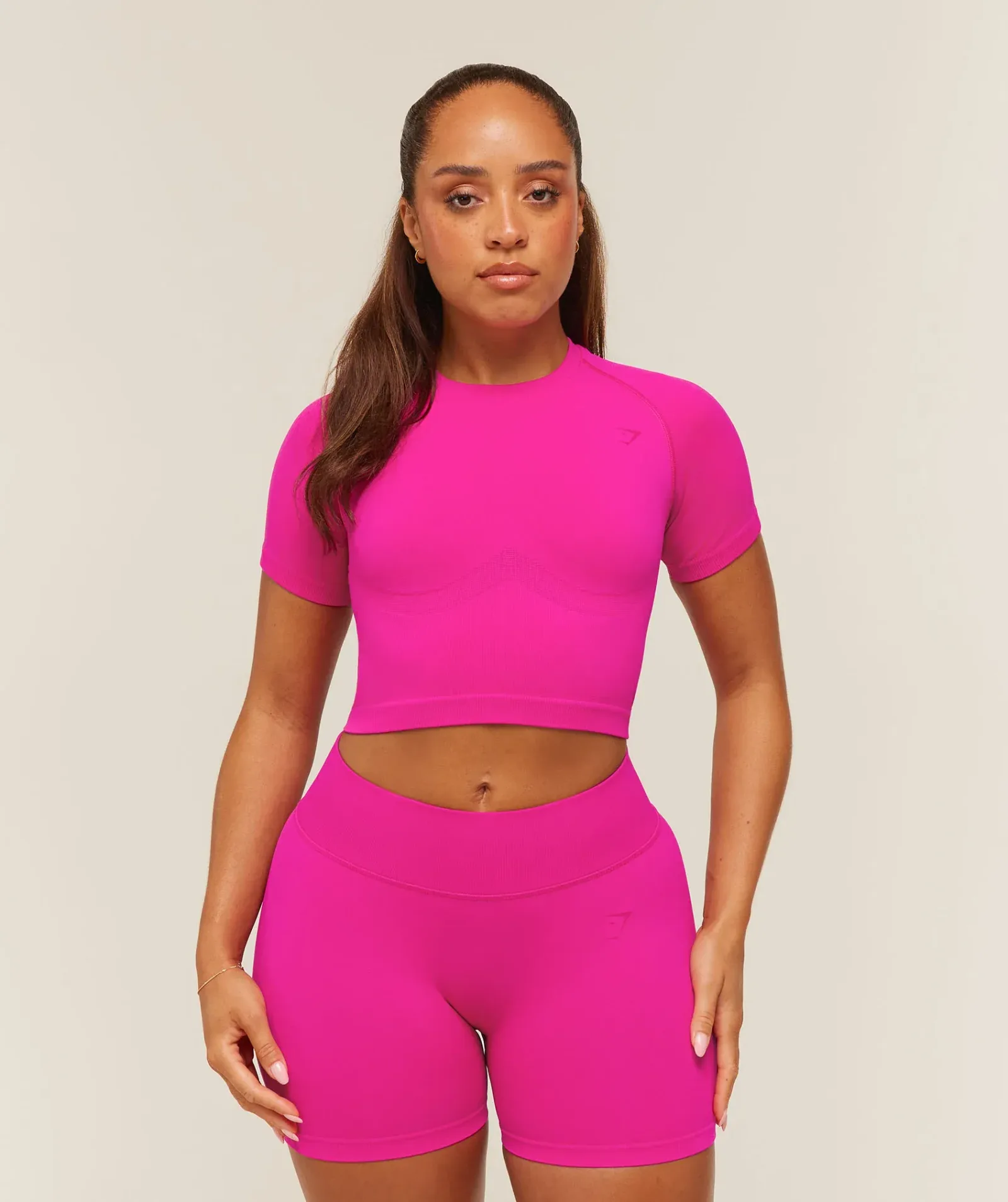 Gymshark Lift Seamless Short Sleeve Top – Super-Set Pink
