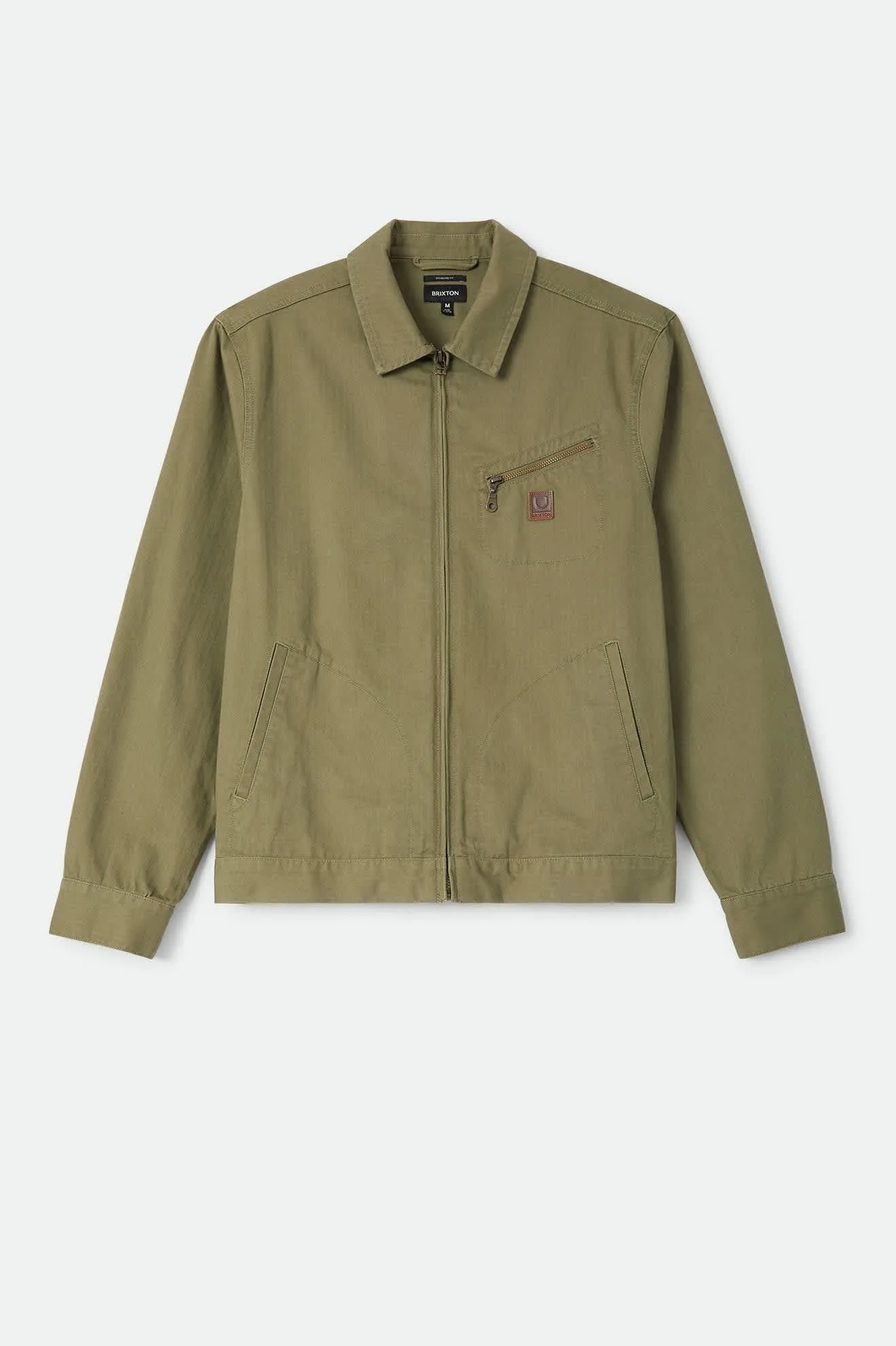 Mechanic Garage Zip Jacket – Olive Surplus Herringbone