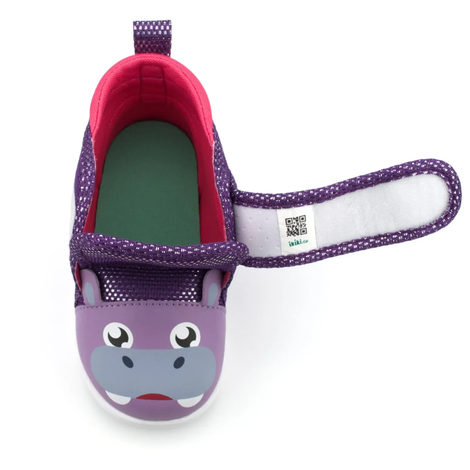 Hippo Squeaky Single Shoe for Girls and Boys V2 – Sparkly Purple – (One Shoe Only)