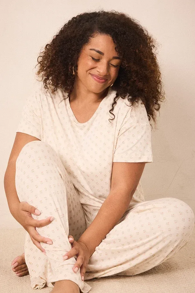 Blush Floret Short-Sleeve Women’s Sleep Set