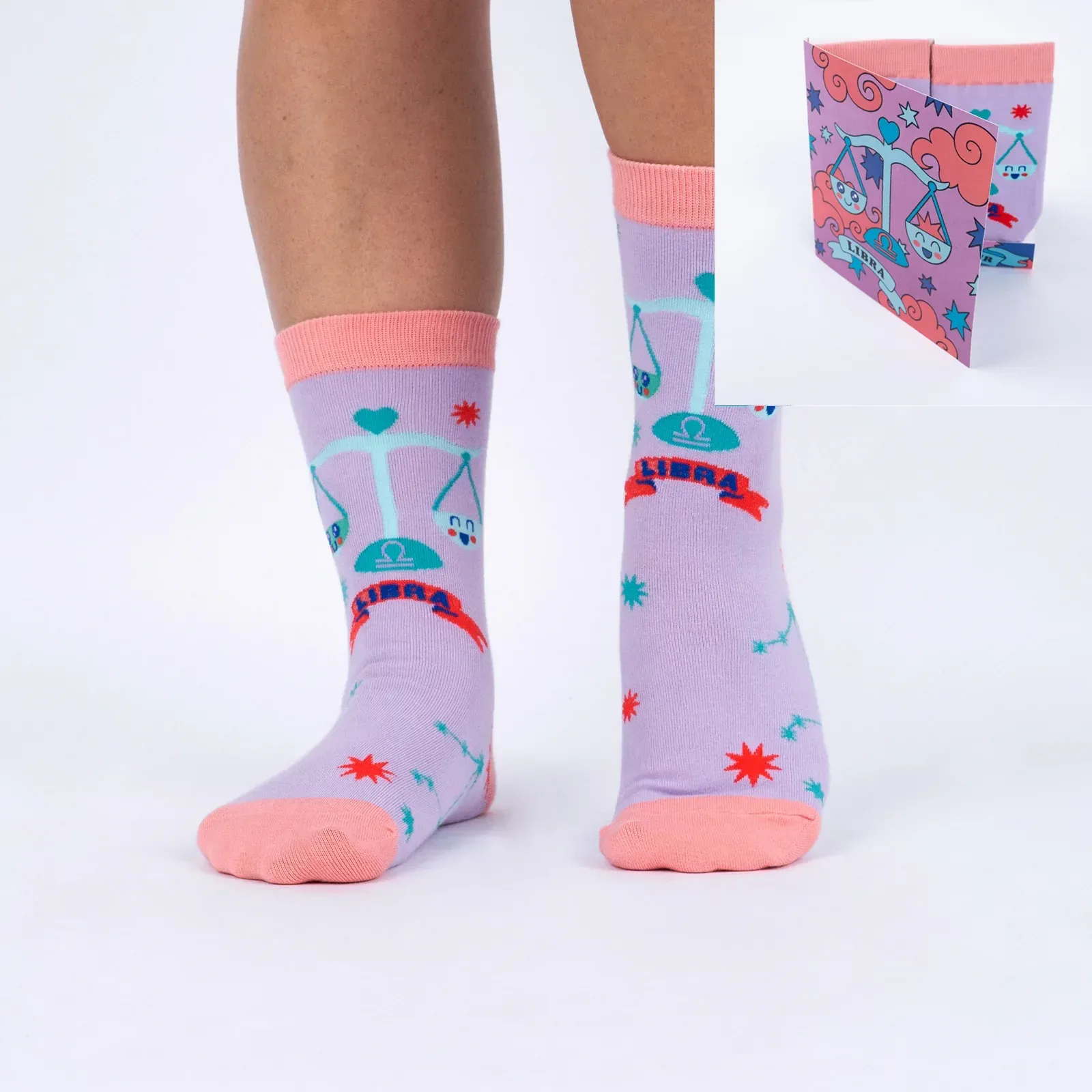 Libra Greeting Card with Socks