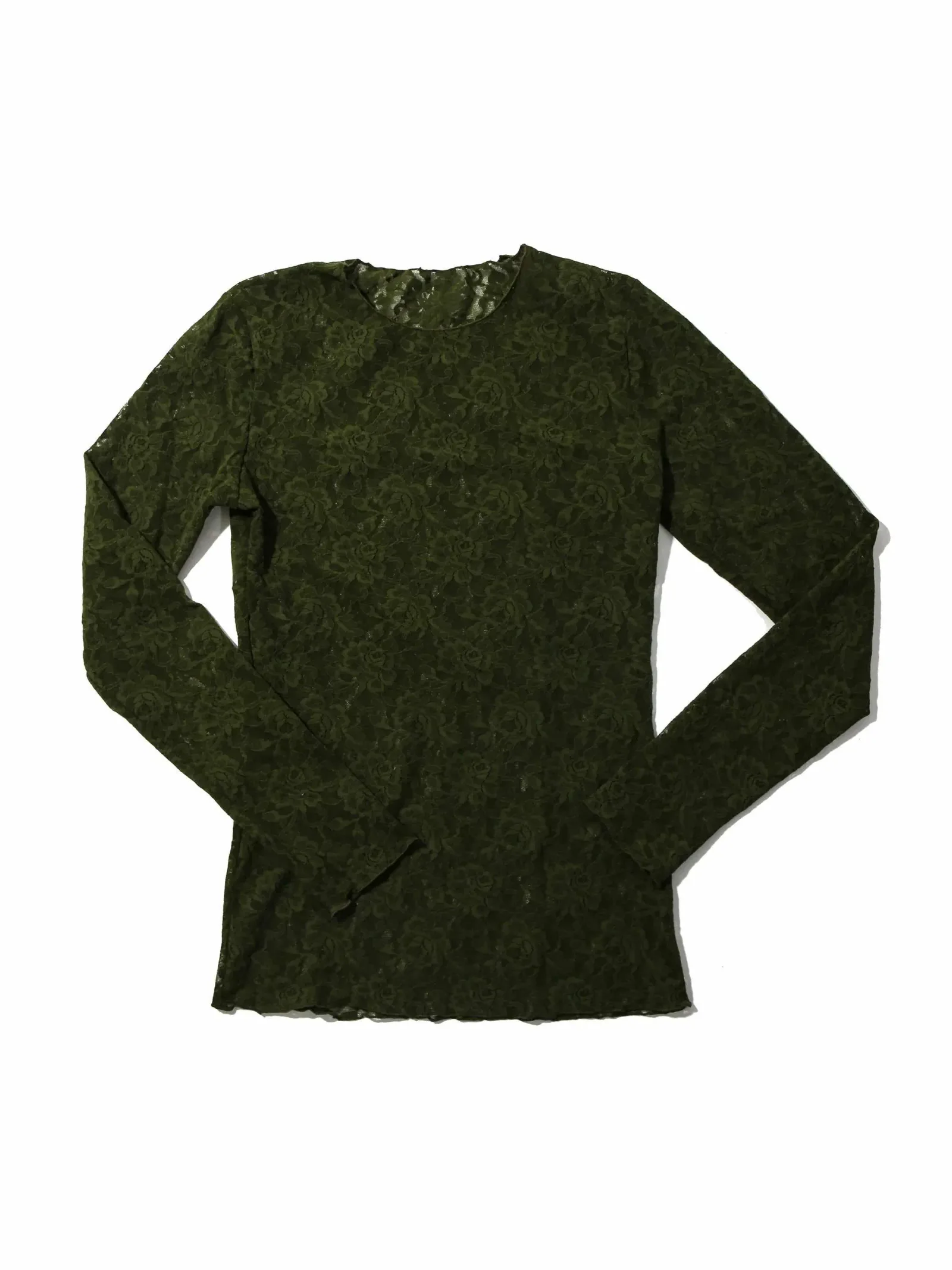 Signature Lace® Long Sleeve Top Woodland Green