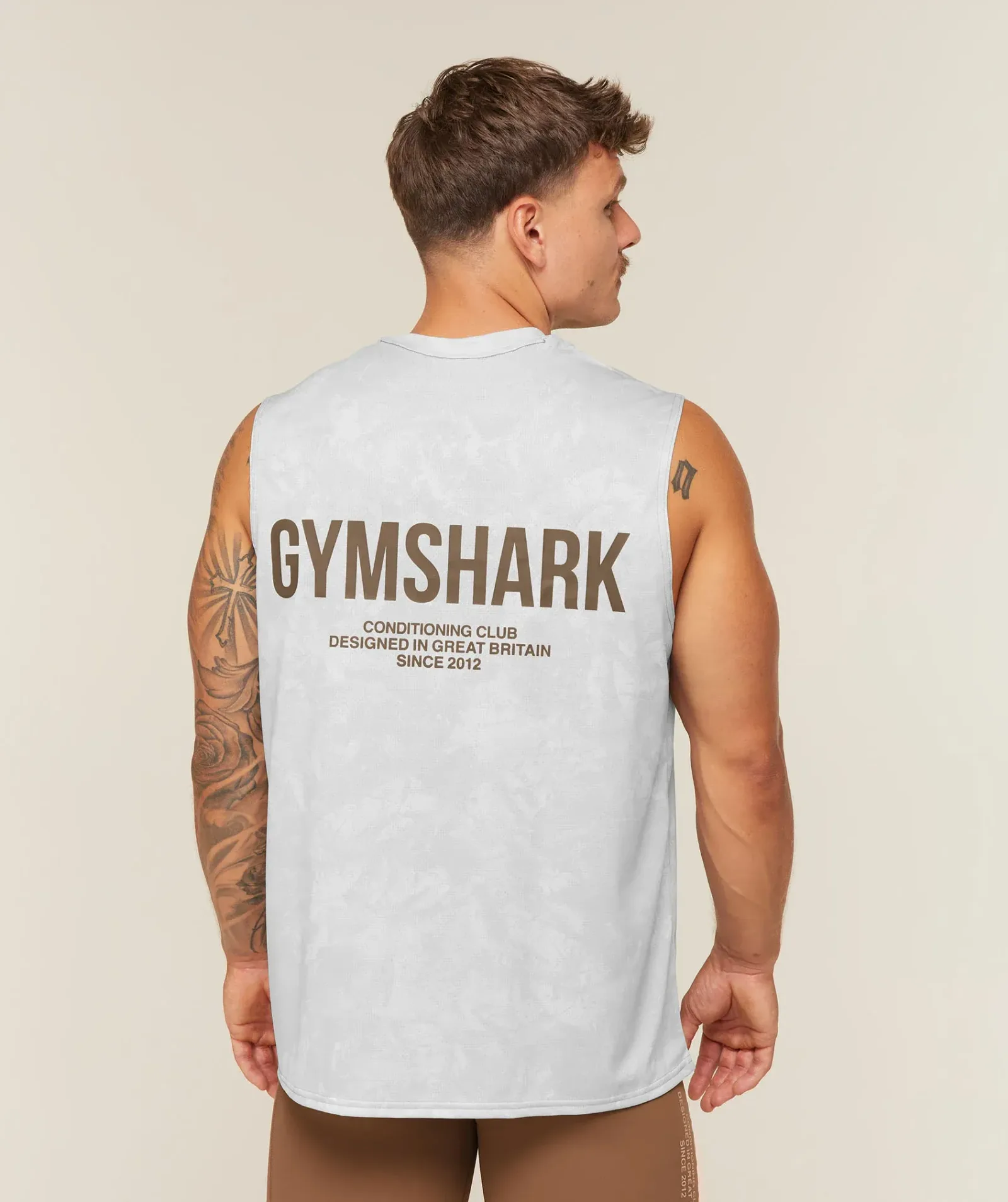 Gymshark Conditioning Club Tank – White/Lifestyle Brown
