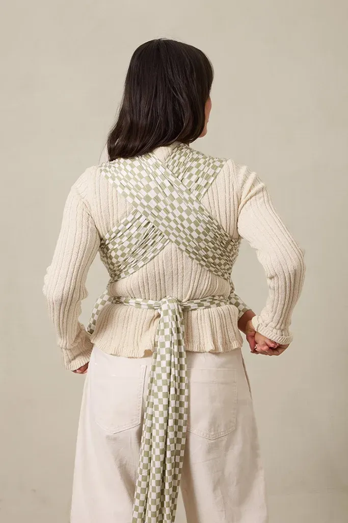 Sage Chequer Wrap