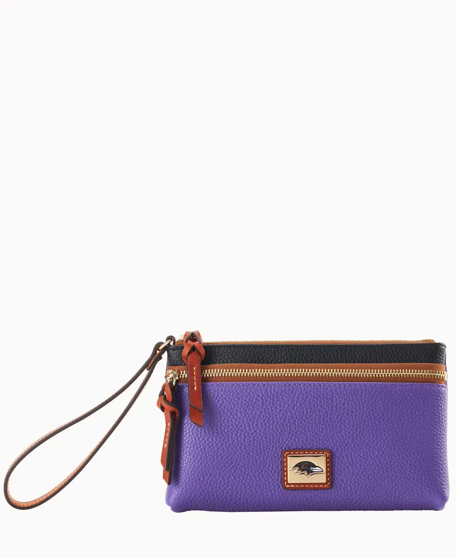 NFL Ravens Double Zip Wristlet