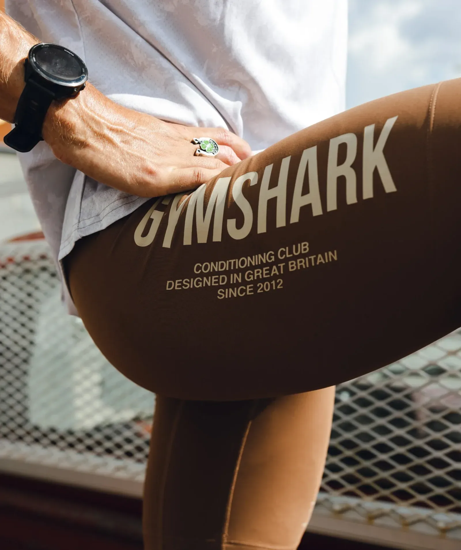 Gymshark Conditioning Club Half Tight – Trail Brown/Vanilla Beige