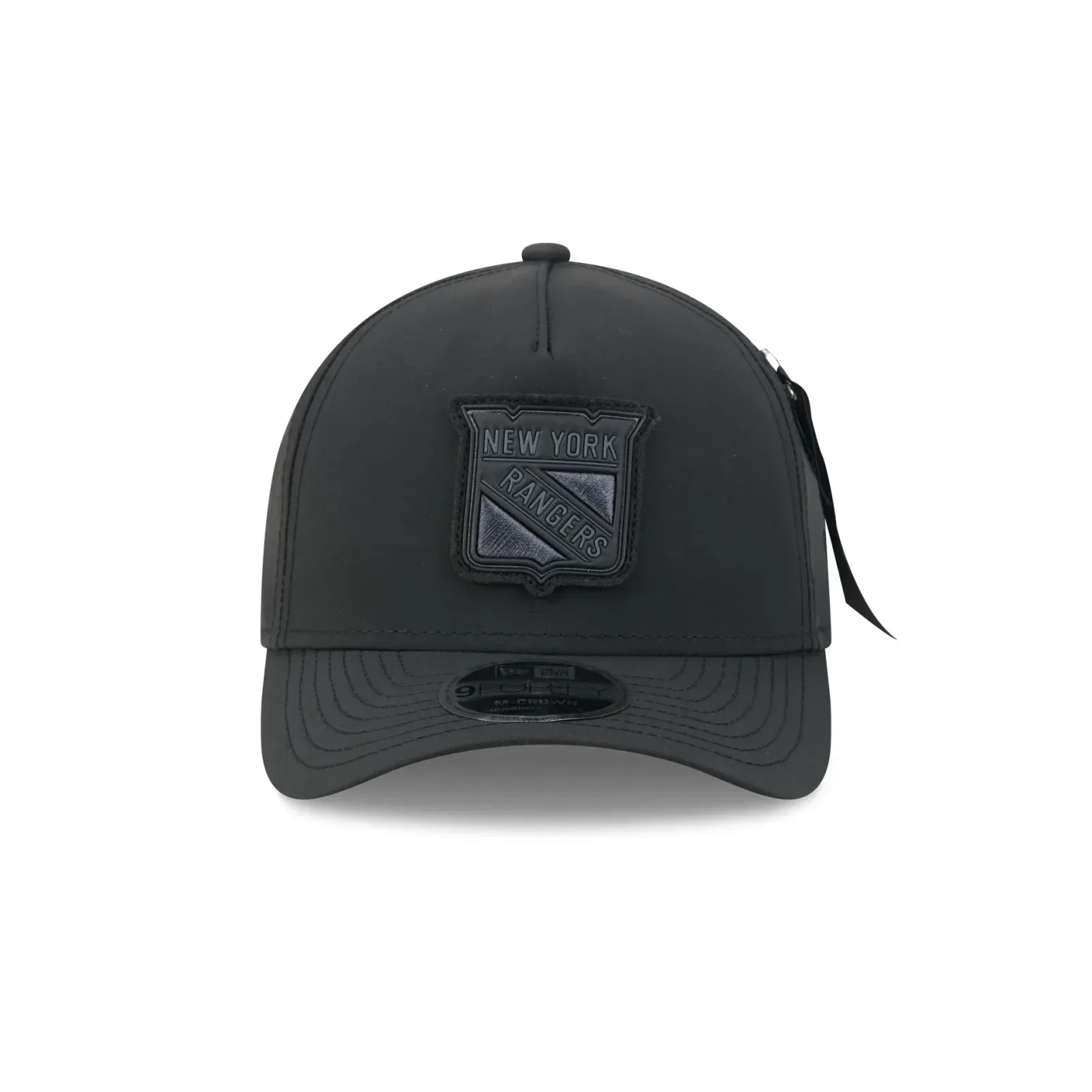 Alpha Industries x New York Rangers Nylon Black 9FORTY M-Crown A-Frame Snapback Hat