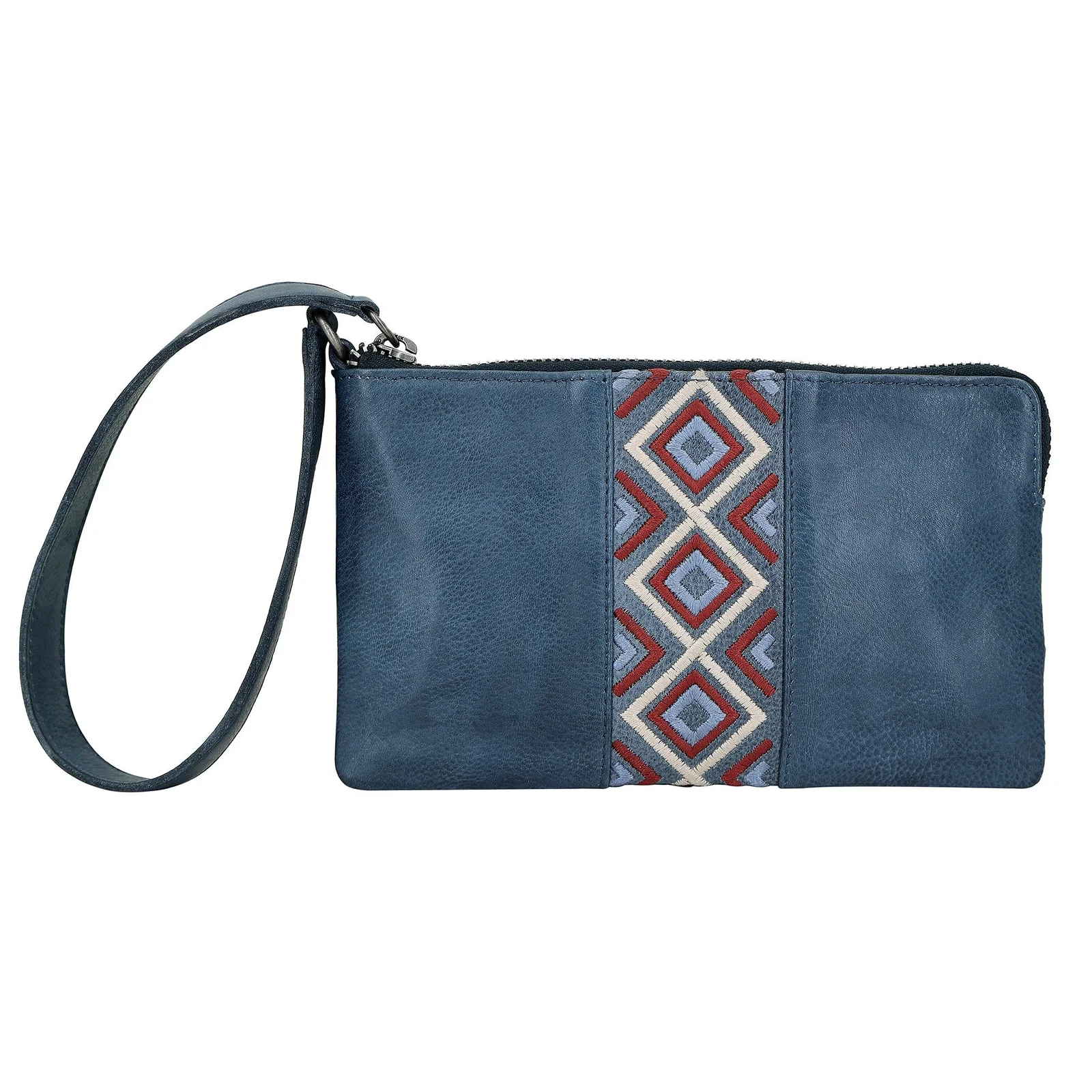 Diamond Leather Wristlet
