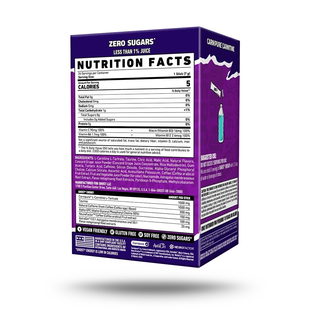 GHOST® ENERGY STICKS 24-PACK x WELCH'S® – GRAPE