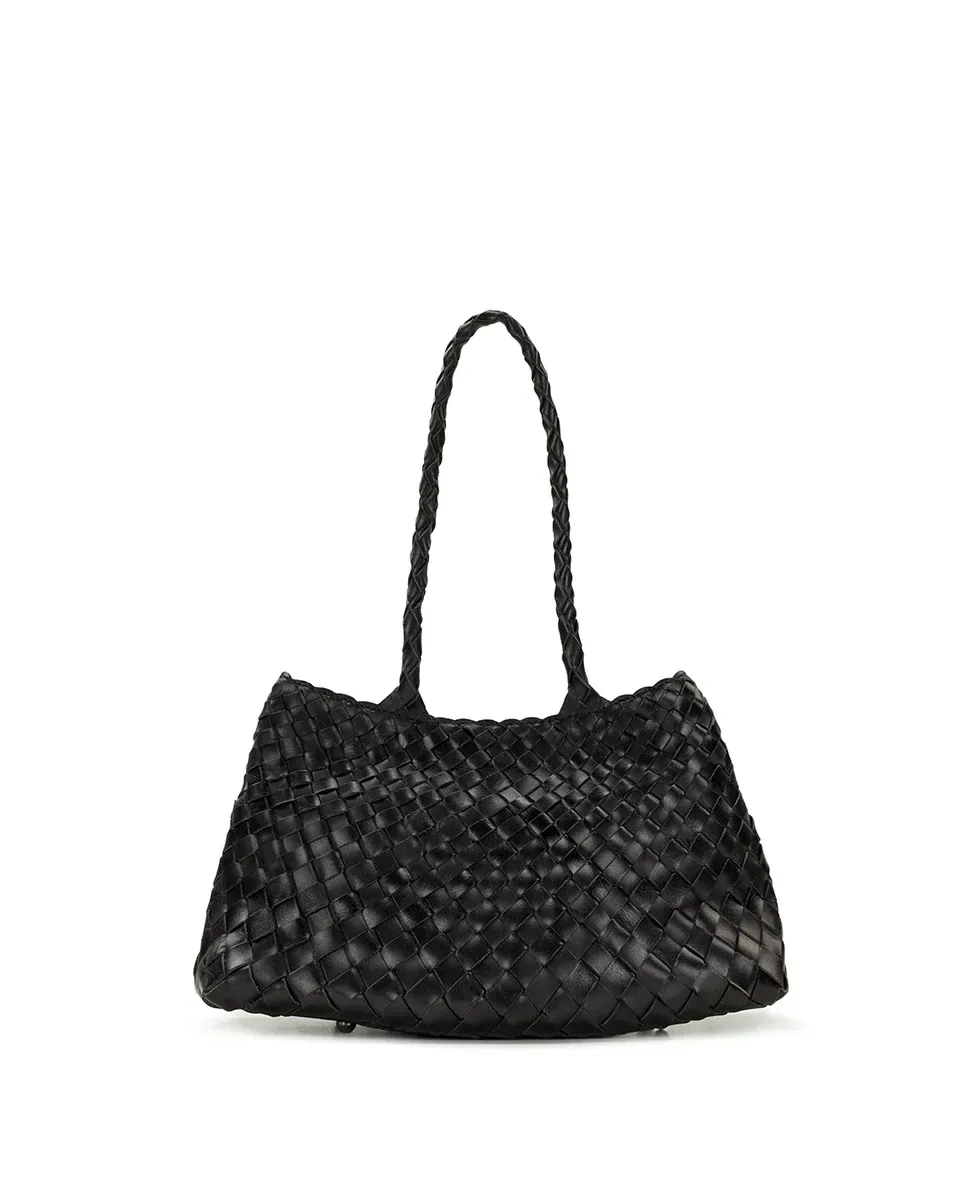 Violaine Satchel – Hand Stained Woven – Black