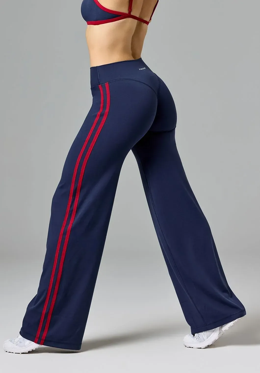 Reluna™ Double Stripe Sculptseam® Mid-Rise Straight Leg Pant Regular Nightshade