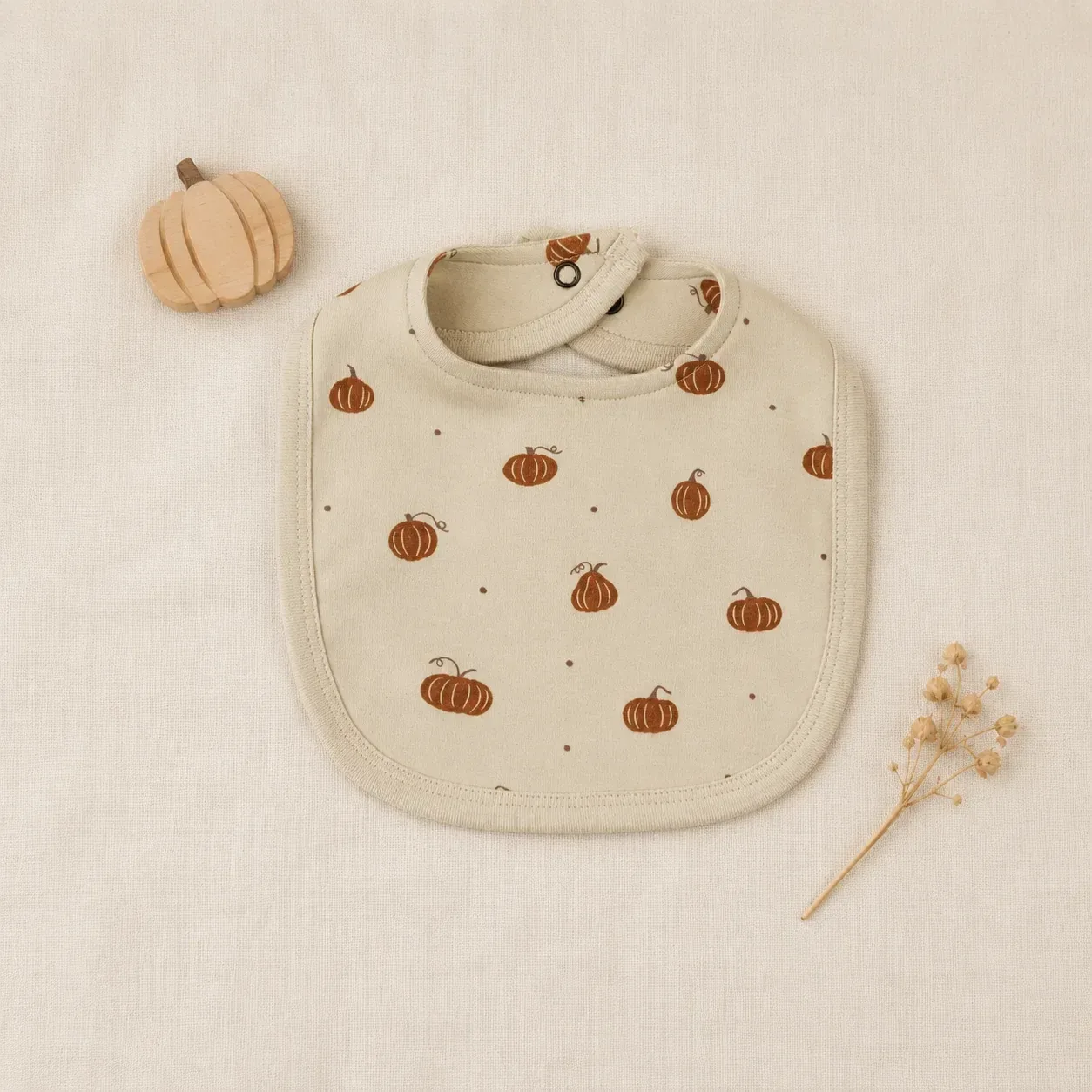 Pumpkin Spice – Organic 2-Layer Reversible Bib